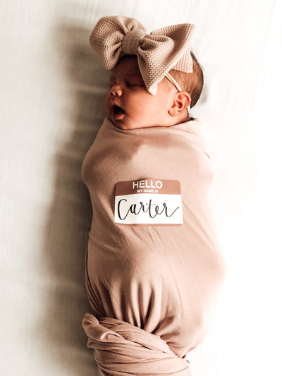 "Hello my Name is" Baby Name Tags