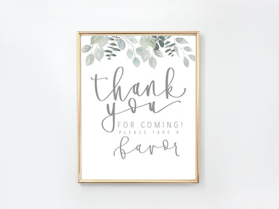 Favor Sign | Greenery