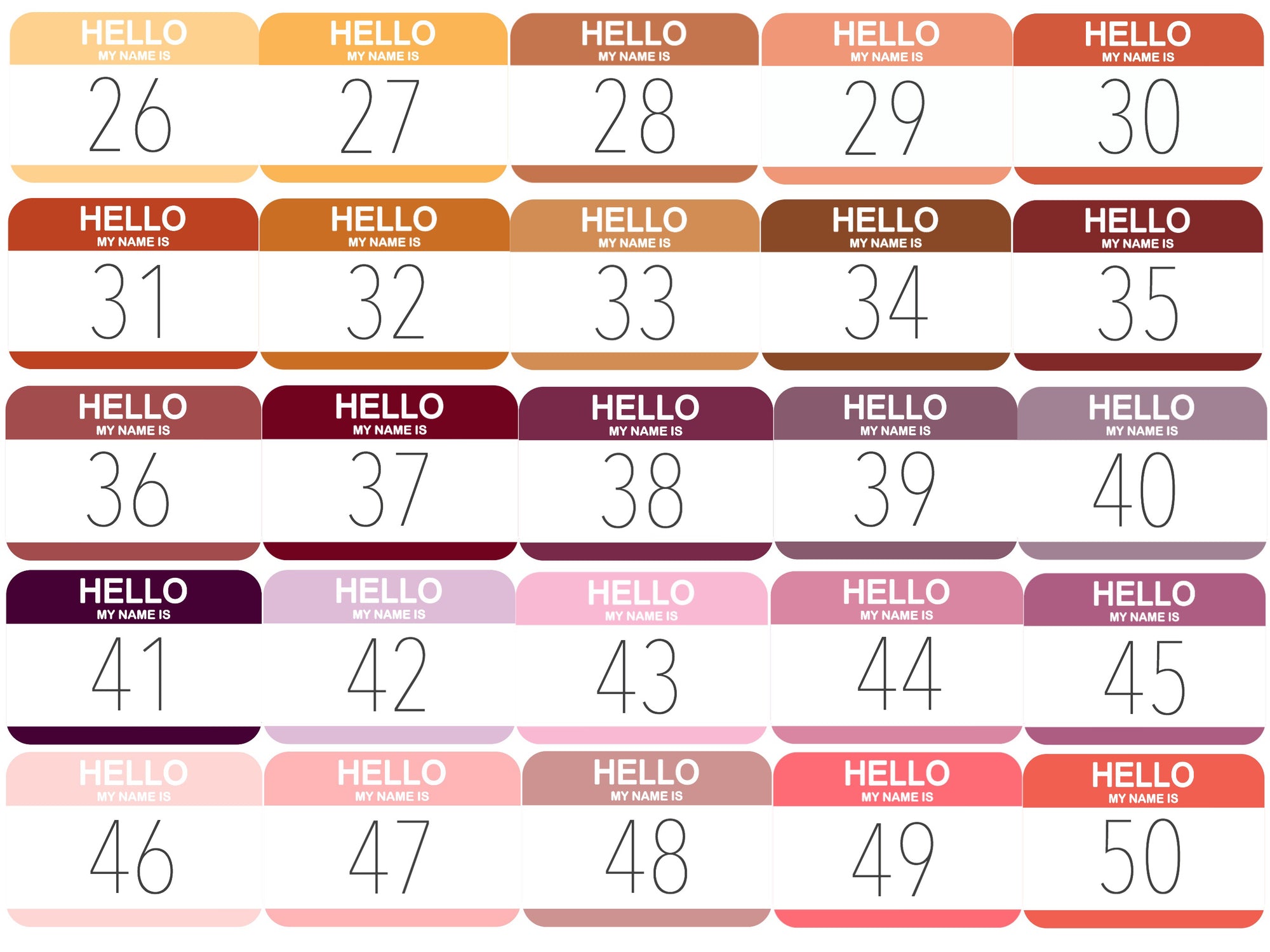 "Hello" Announcement Stickers