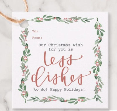Holiday Tag |  "Less Dishes"
