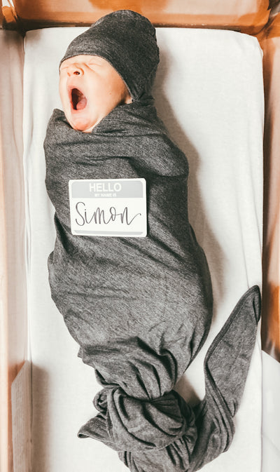 DUE SOON "Hello my Name is" Baby Name Tags