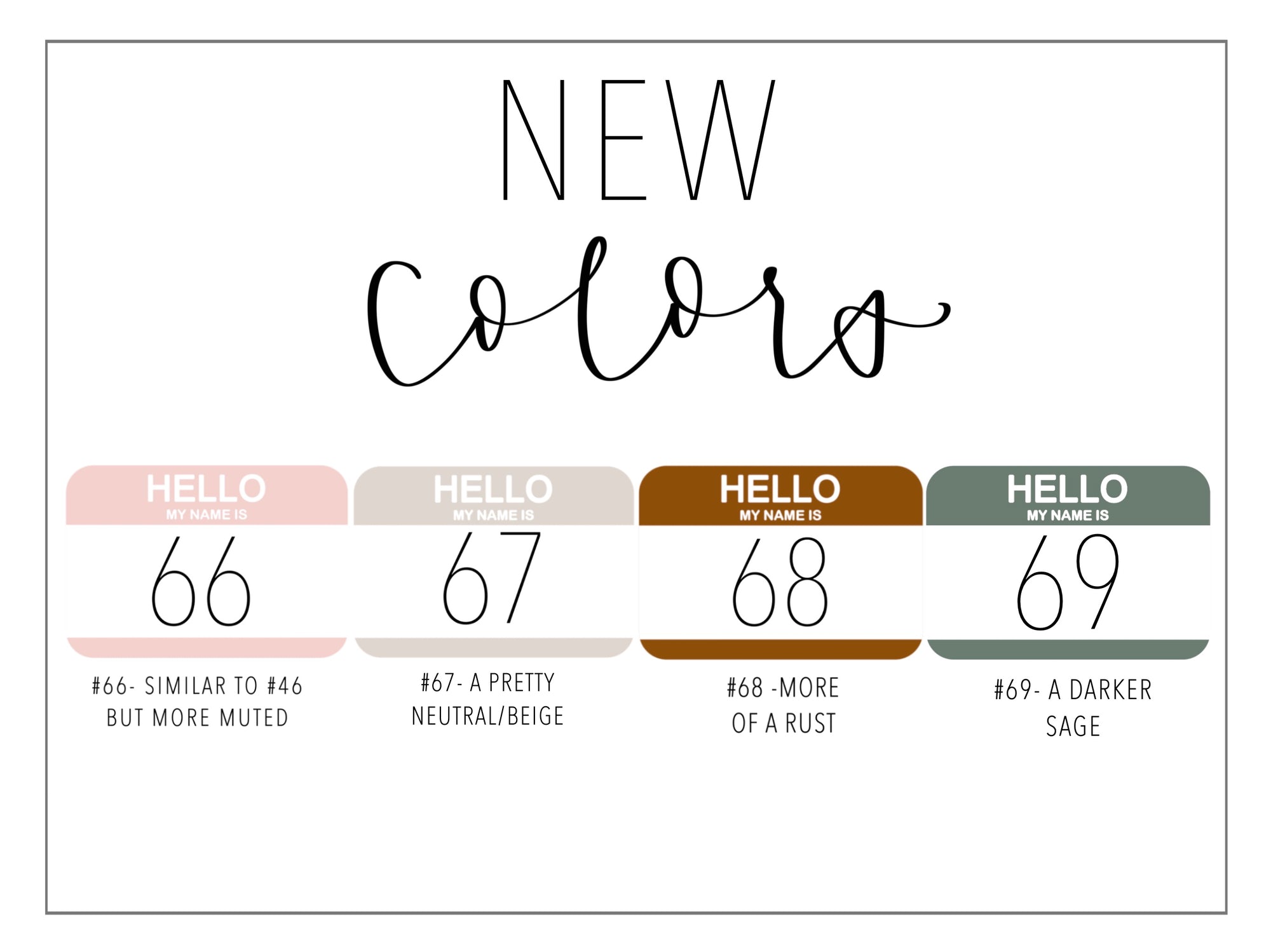 "Hello" Announcement Stickers