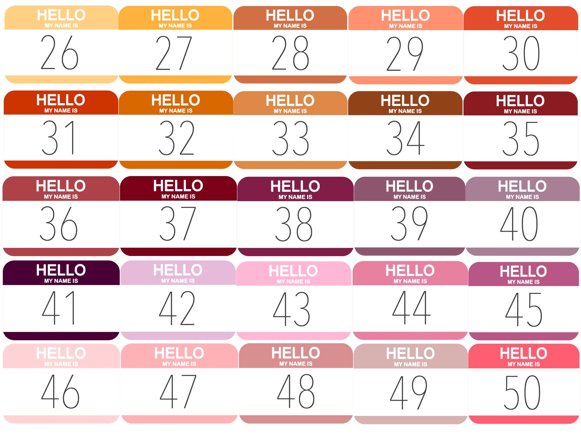 DUE SOON "Hello my Name is" Baby Name Tags