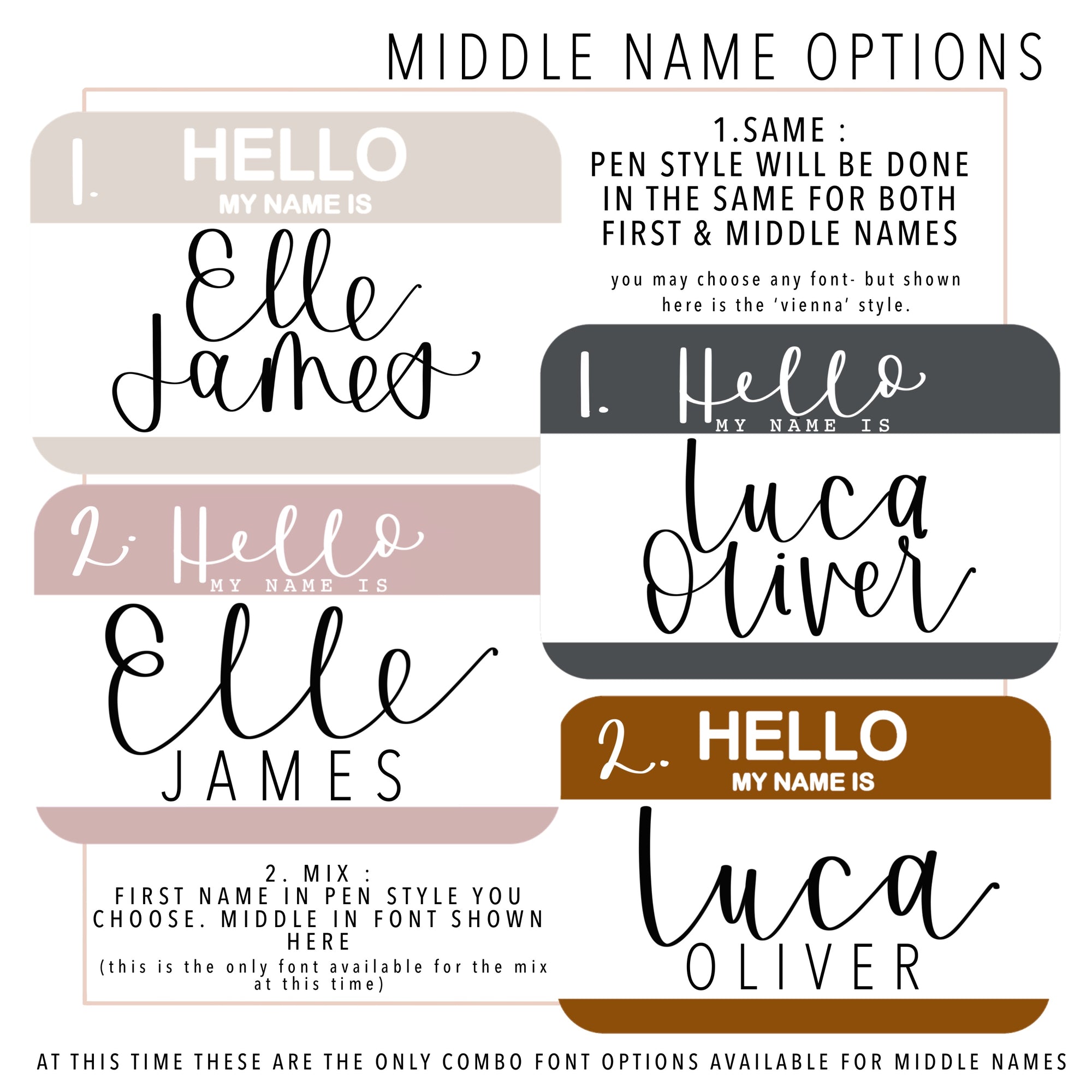 "Hello my Name is" Baby Name Tags