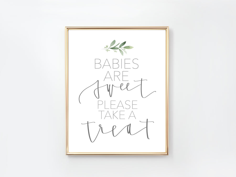 Treats | Baby shower | Greenery