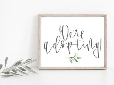 Adoption announcement