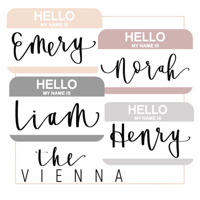 "Hello my Name is" Baby Name Tags