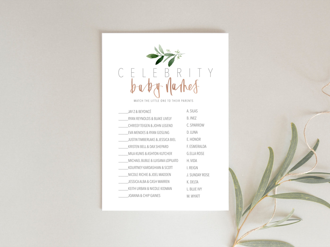 Baby Prediction + Celebrity Baby Games | Greenery