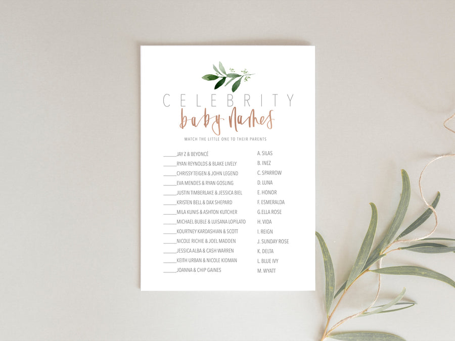 Baby Prediction + Celebrity Baby Games | Greenery