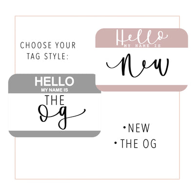 "Hello my Name is" Baby Name Tags