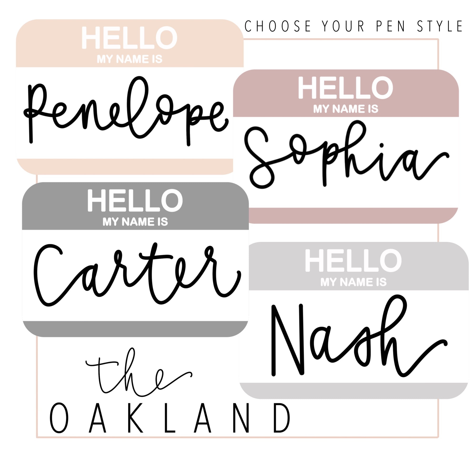 DUE SOON "Hello my Name is" Baby Name Tags