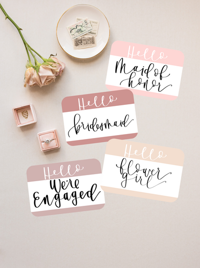 "Hello" Announcement Stickers