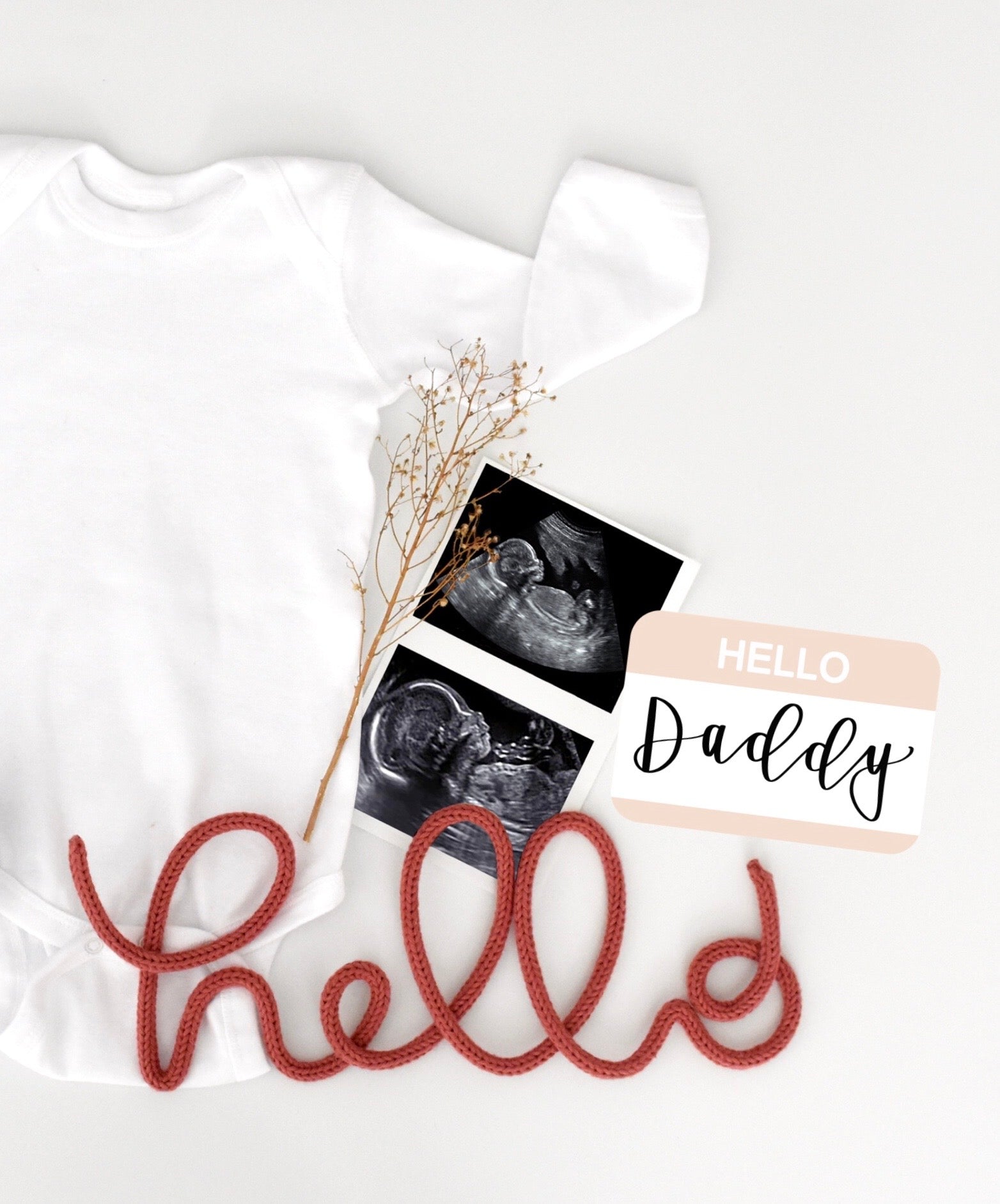 "Hello" Announcement Stickers