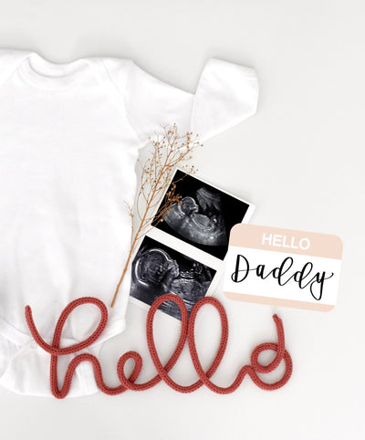 "Hello" Announcement Stickers