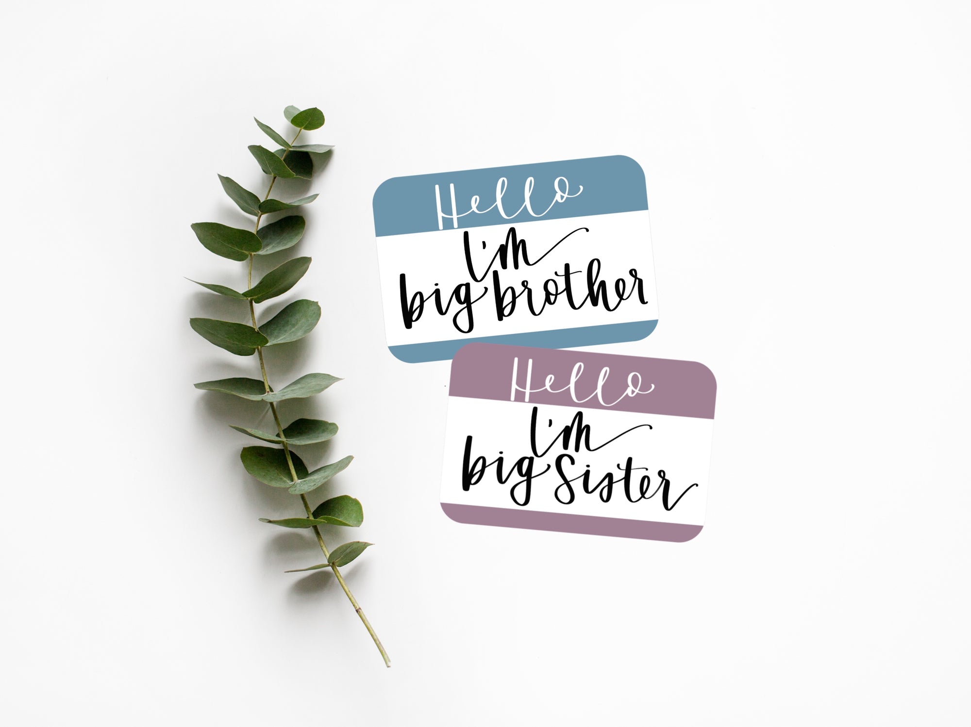 "Hello" Announcement Stickers