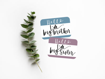 "Hello" Announcement Stickers