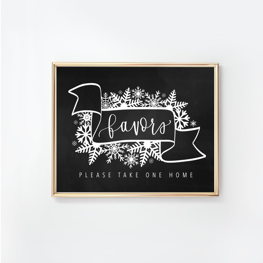 Favors Sign | Winter