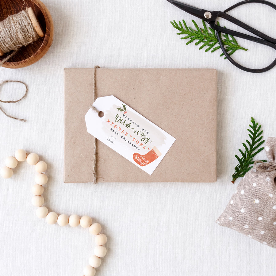 Holiday Tag |  "Warm & Cozy Mistle-Toes"