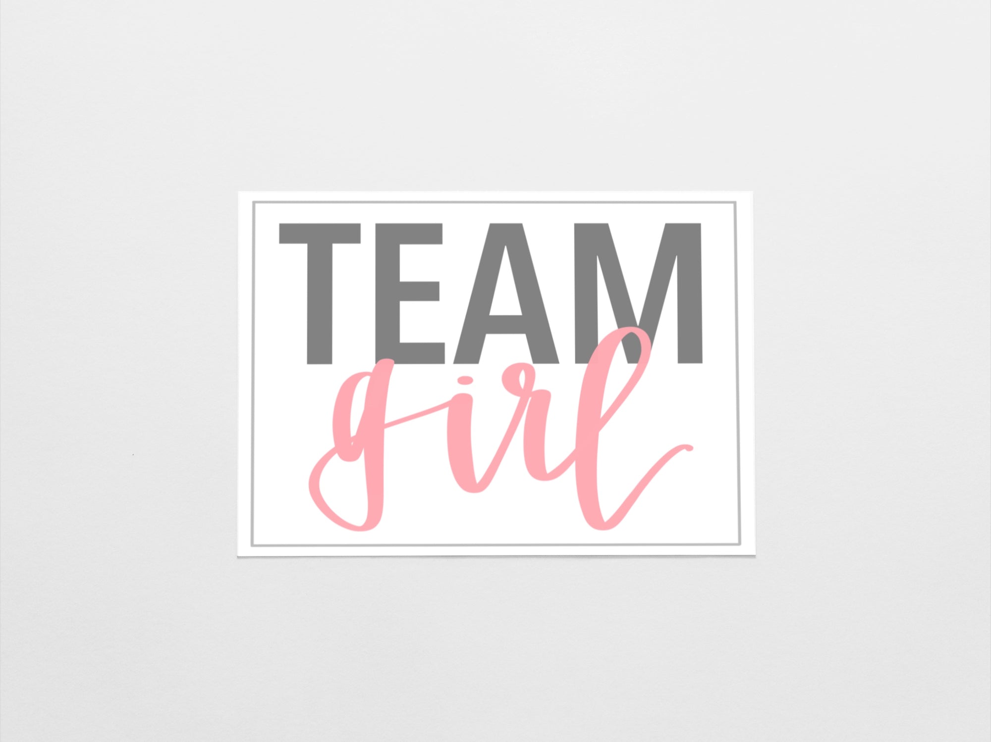 Gender Reveal Sign + Cards