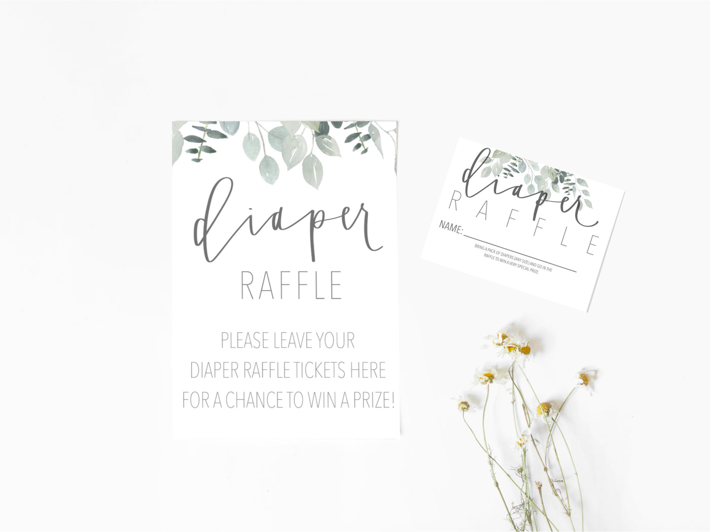 Diaper Raffle | Greenery