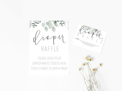 Diaper Raffle | Greenery