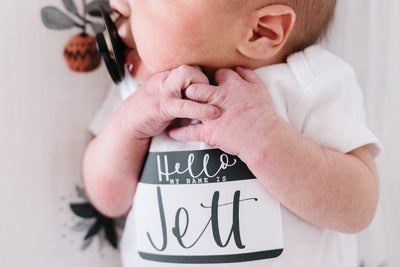 DUE SOON "Hello my Name is" Baby Name Tags