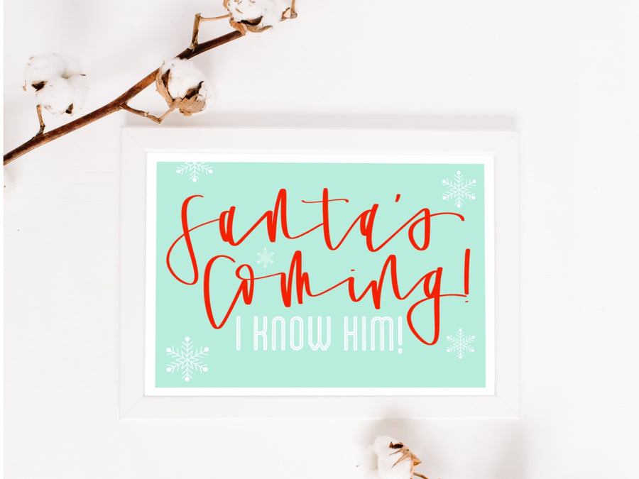 Have a Holly Jolly Christmas | Christmas Print | Holiday Download | Modern Calligraphy Christmas | Red and Green Christmas | Holly Berries