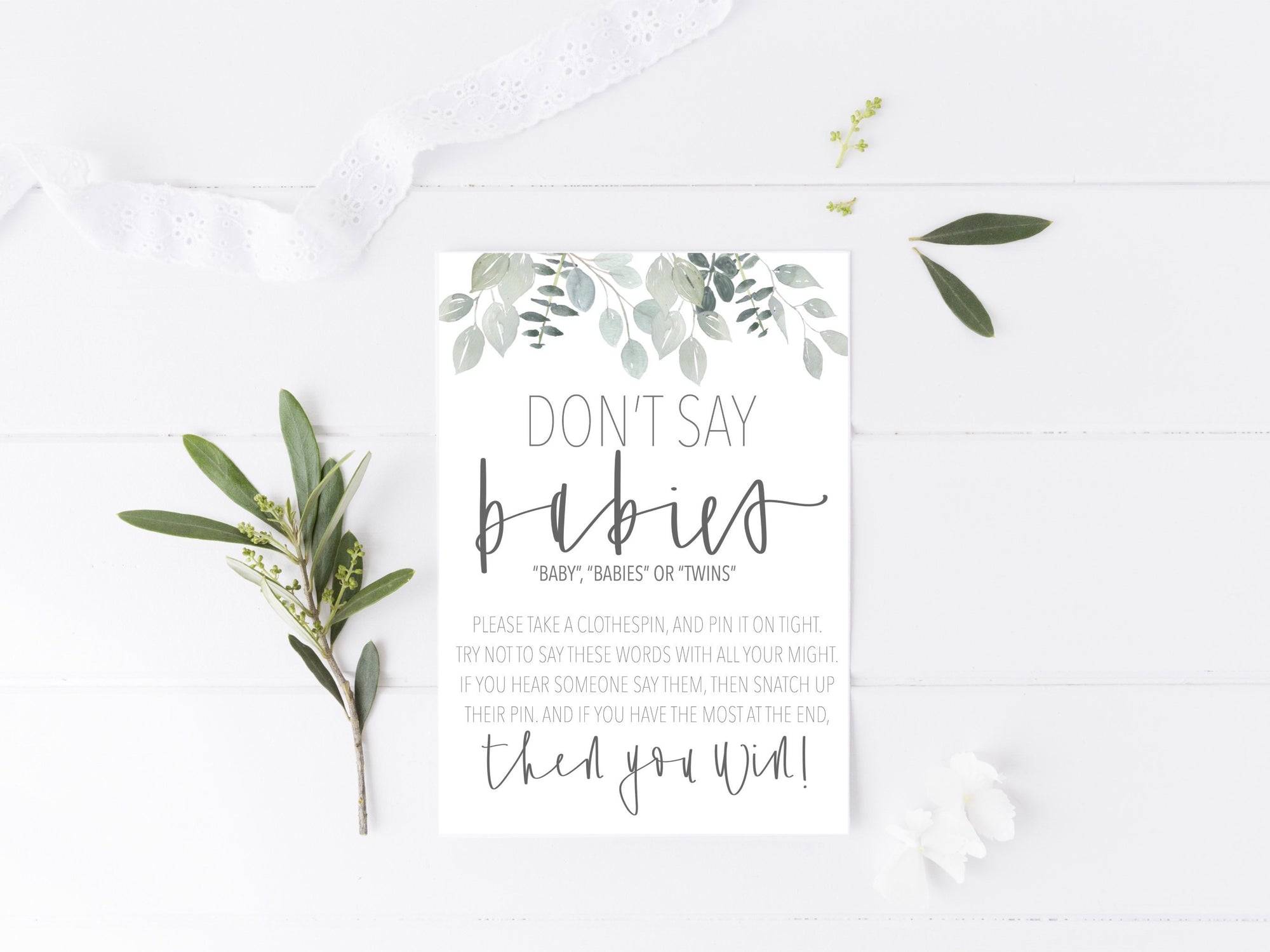 Don't say "Baby" Game