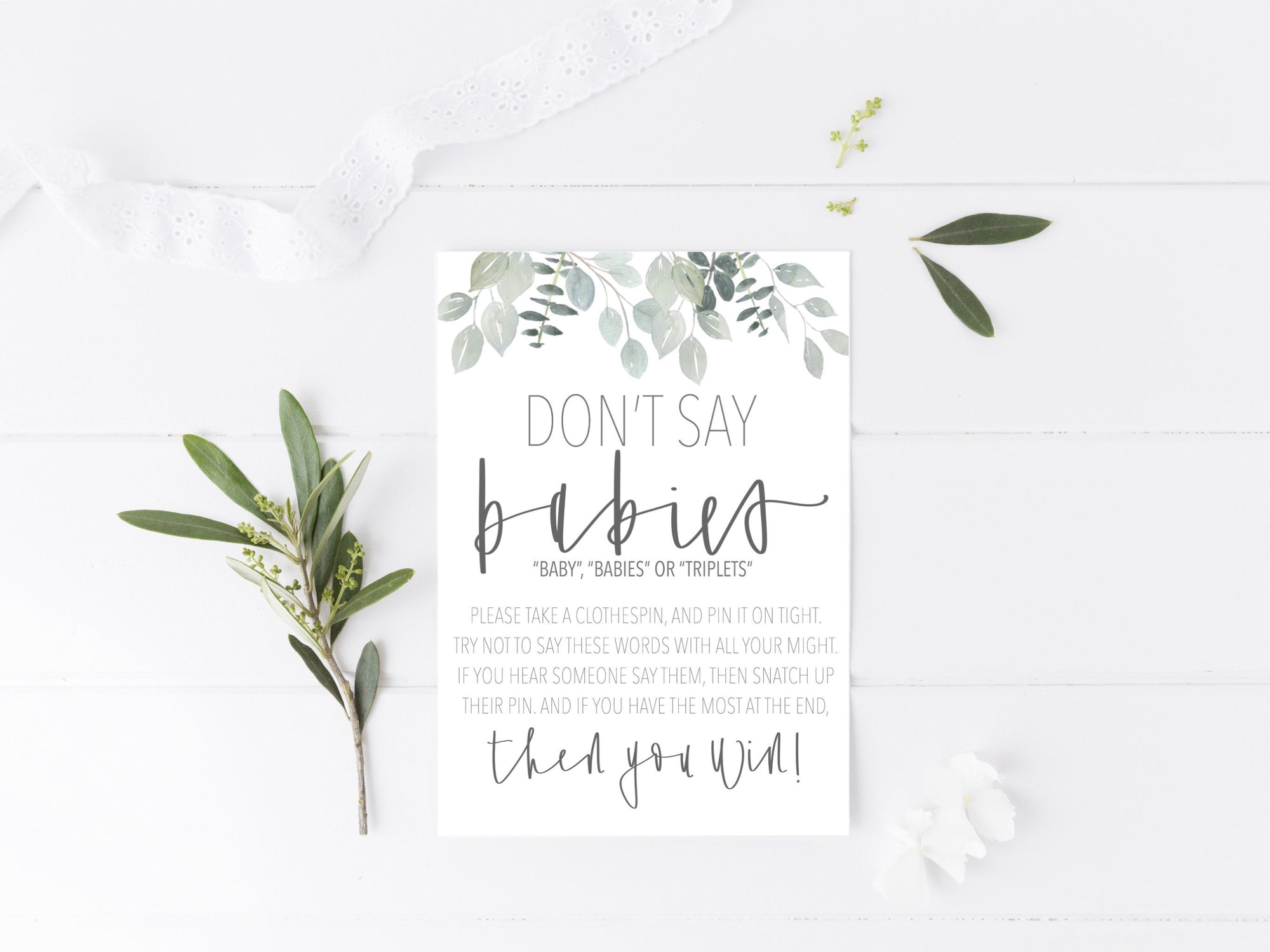 Don't say "Baby" Game