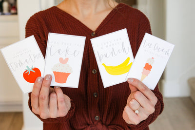 FOOD PUN LOVE notes | Valentines | Lunchbox Notes | Calligraphy Tags | Love Notes | Kids | February| Printable