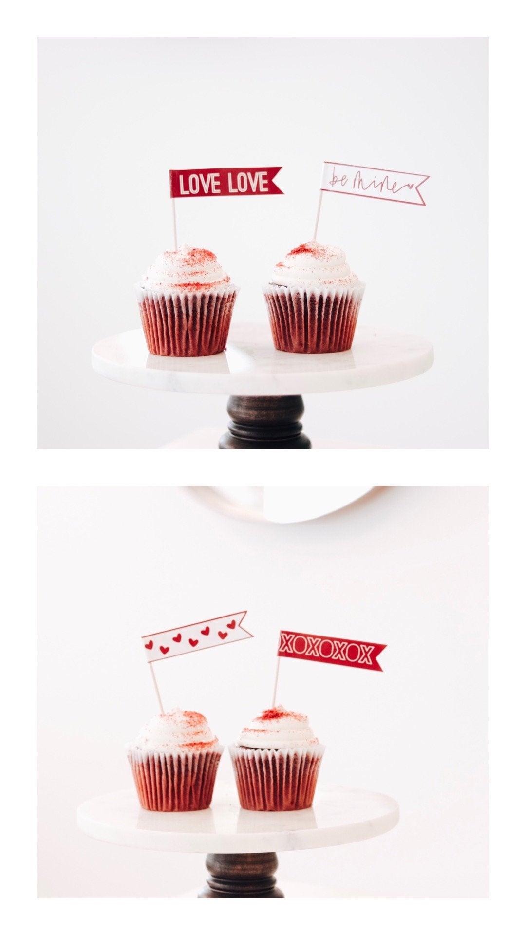 RED | bundle XOXO Valentines Day | Banner, Print, Cupcake Toppers | Galentines | February | Holiday Decor | Calligraphy| Instant Download |