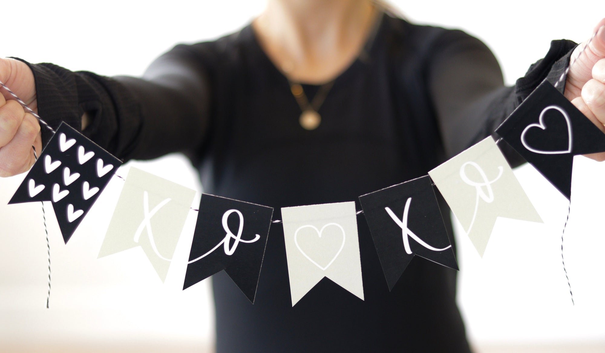 NEUTRAL| Bundle XOXO|Valentines Day| Banner, Print, Cupcake Toppers |Galentines | February | Holiday Decor | Calligraphy| Instant Download |