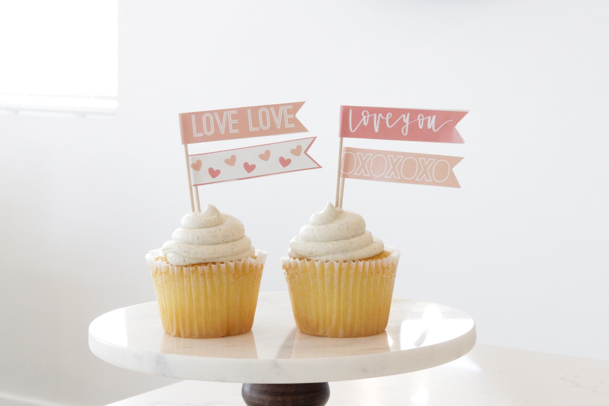 PINK+PEACH BUNDLE Xoxo Valentines Day | Banner, Print, Cupcake Toppers |Galentines | February| Holiday Decor|Calligraphy| Instant Download |