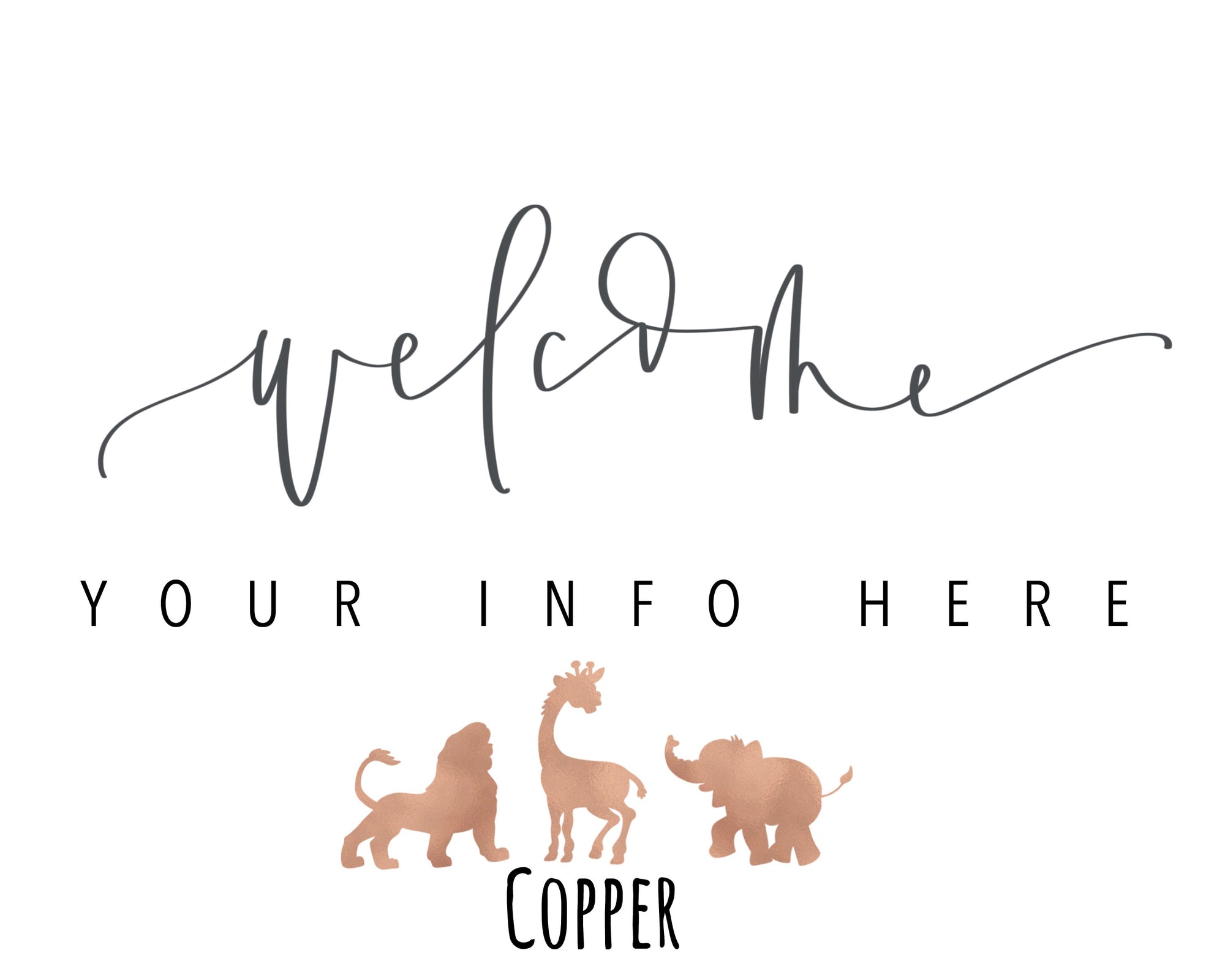 WILD ONE WELCOME Party Sign | First Birthday | Wild Animals Party | Safari | Zoo | Welcome Birthday Party | Bridal Shower