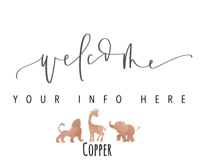 WILD ONE WELCOME Party Sign | First Birthday | Wild Animals Party | Safari | Zoo | Welcome Birthday Party | Bridal Shower