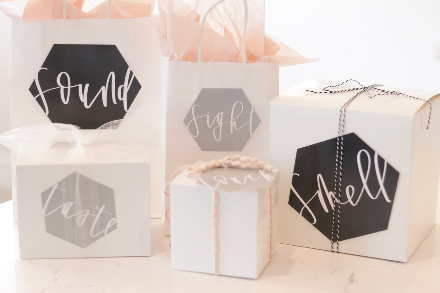 The 5 Senses gift tags
