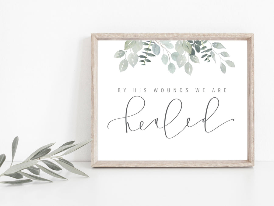 Easter Print | Jesus Christ | Resurrection | Greenery and calligraphy Spring Print | Easter Sign | Jesus Print | Healing print | Religious
