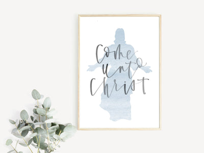 Come Unto Christ | Jesus Christ | Christian |Religious Print |Latter Day Saint |Jesus Printable |Home Decor |Mantel Decor | digital Download