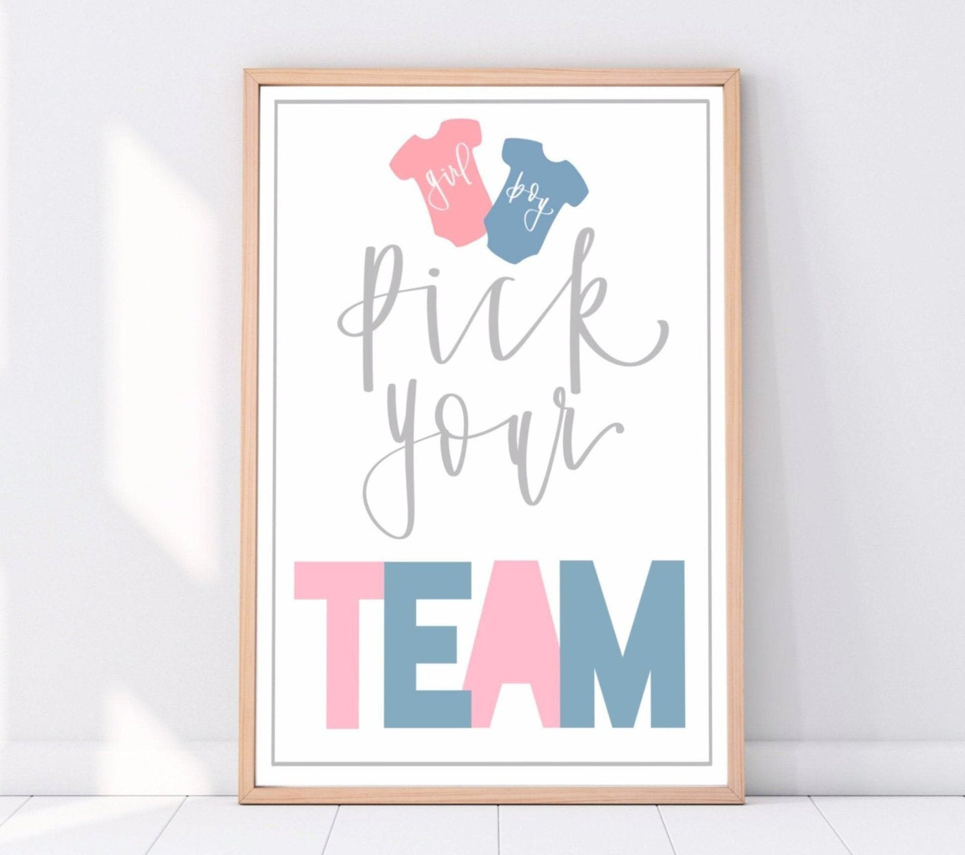 Gender Reveal Sign + Cards