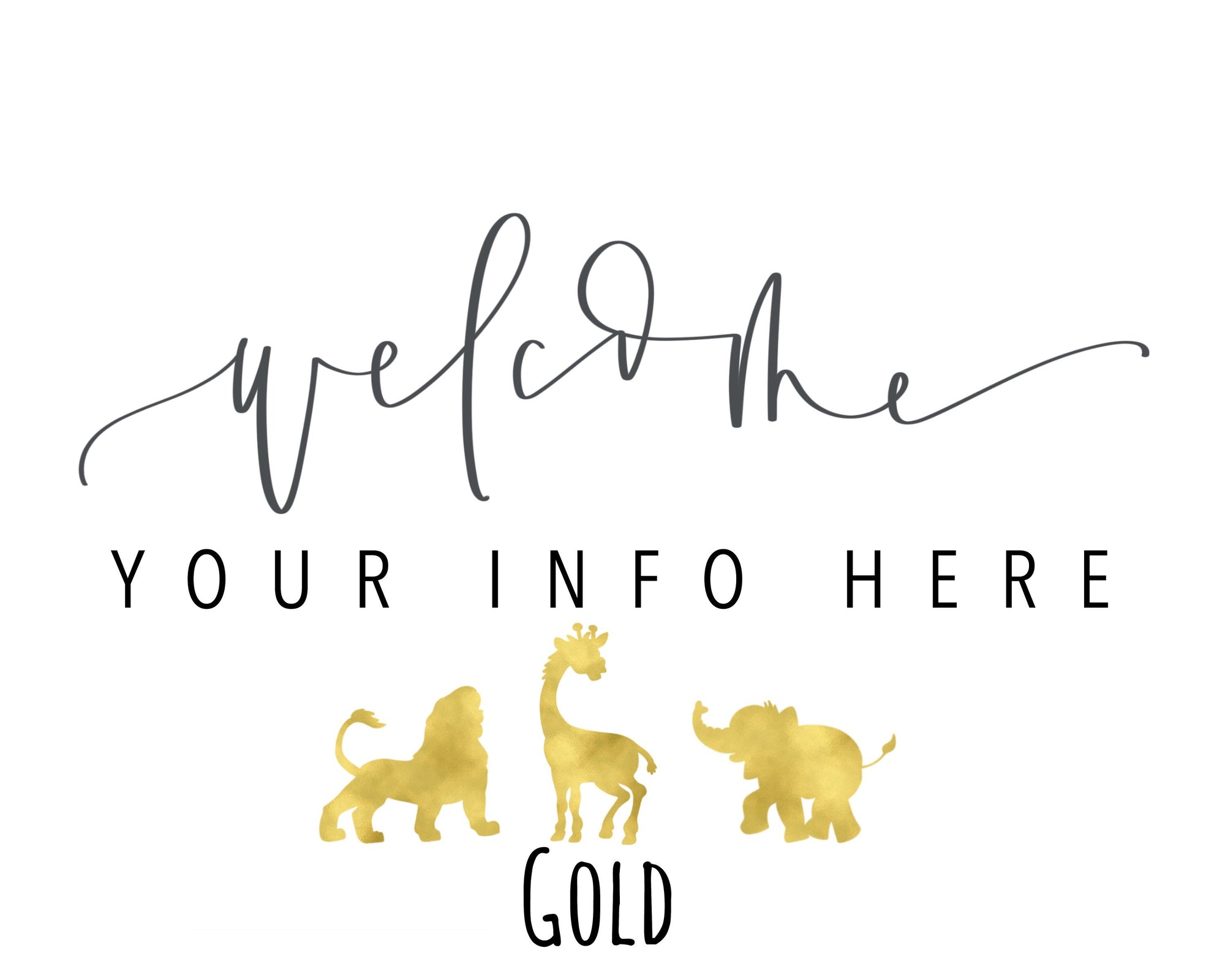 WILD ONE WELCOME Party Sign | First Birthday | Wild Animals Party | Safari | Zoo | Welcome Birthday Party | Bridal Shower