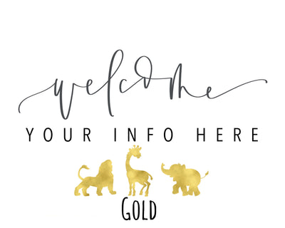 WILD ONE WELCOME Party Sign | First Birthday | Wild Animals Party | Safari | Zoo | Welcome Birthday Party | Bridal Shower