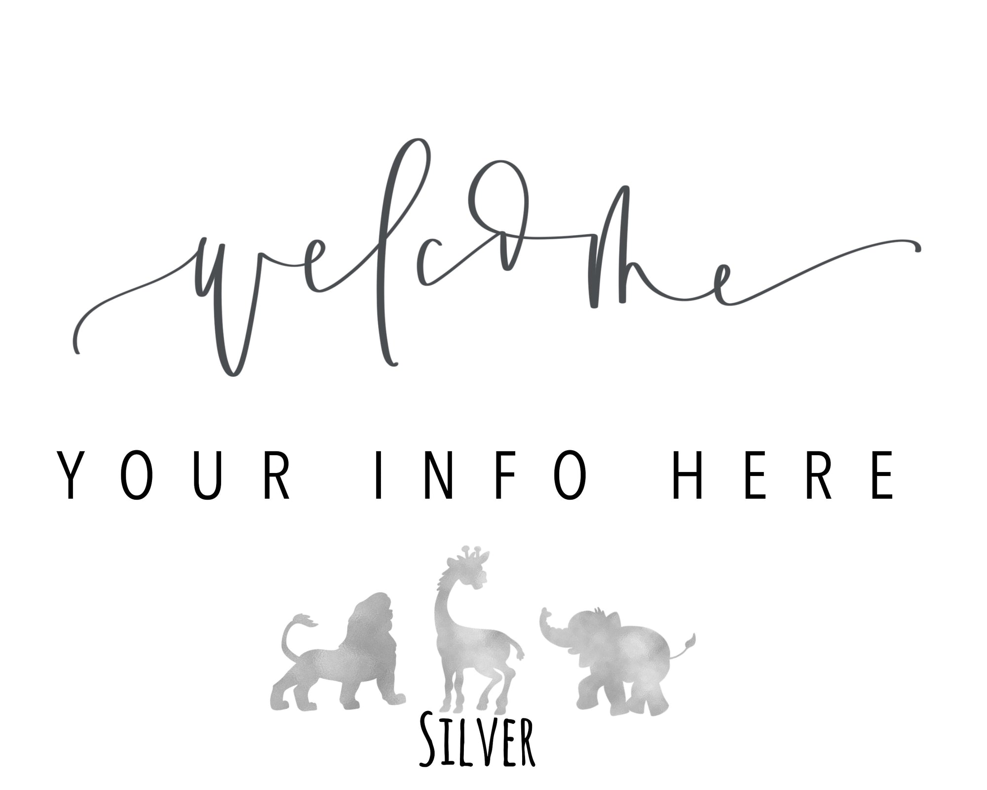WILD ONE WELCOME Party Sign | First Birthday | Wild Animals Party | Safari | Zoo | Welcome Birthday Party | Bridal Shower