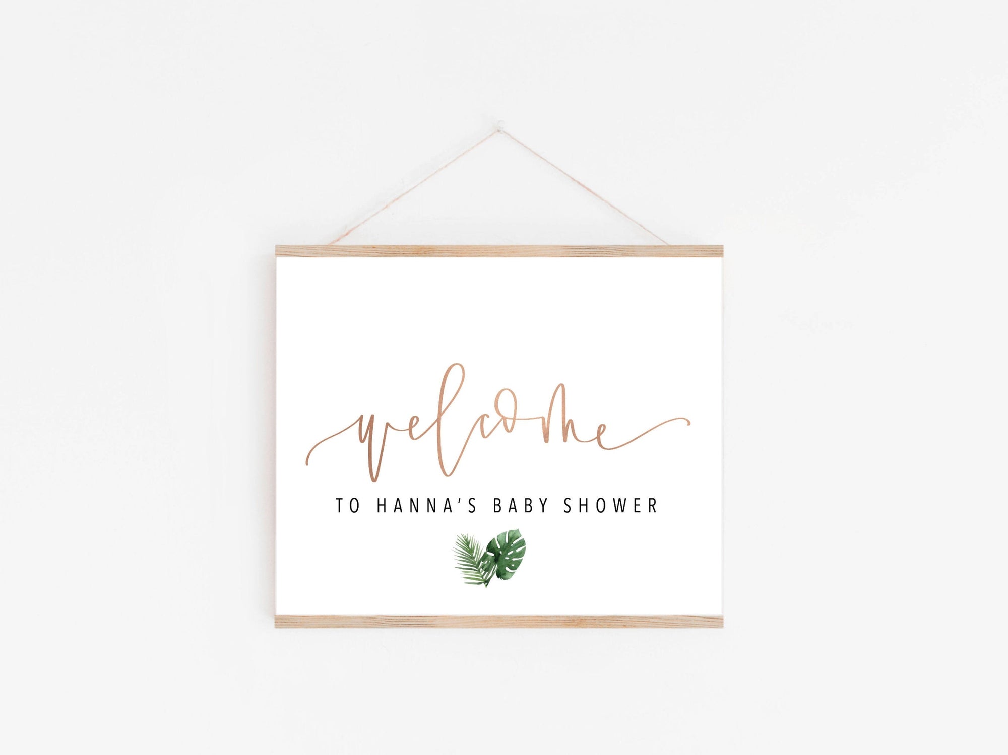 TROPICAL WELCOME Party Sign | Tropical Shower | Hawaiian Party | Baby | Bridal | Maternity| Mom to Be| Bride | Custom Digital Download