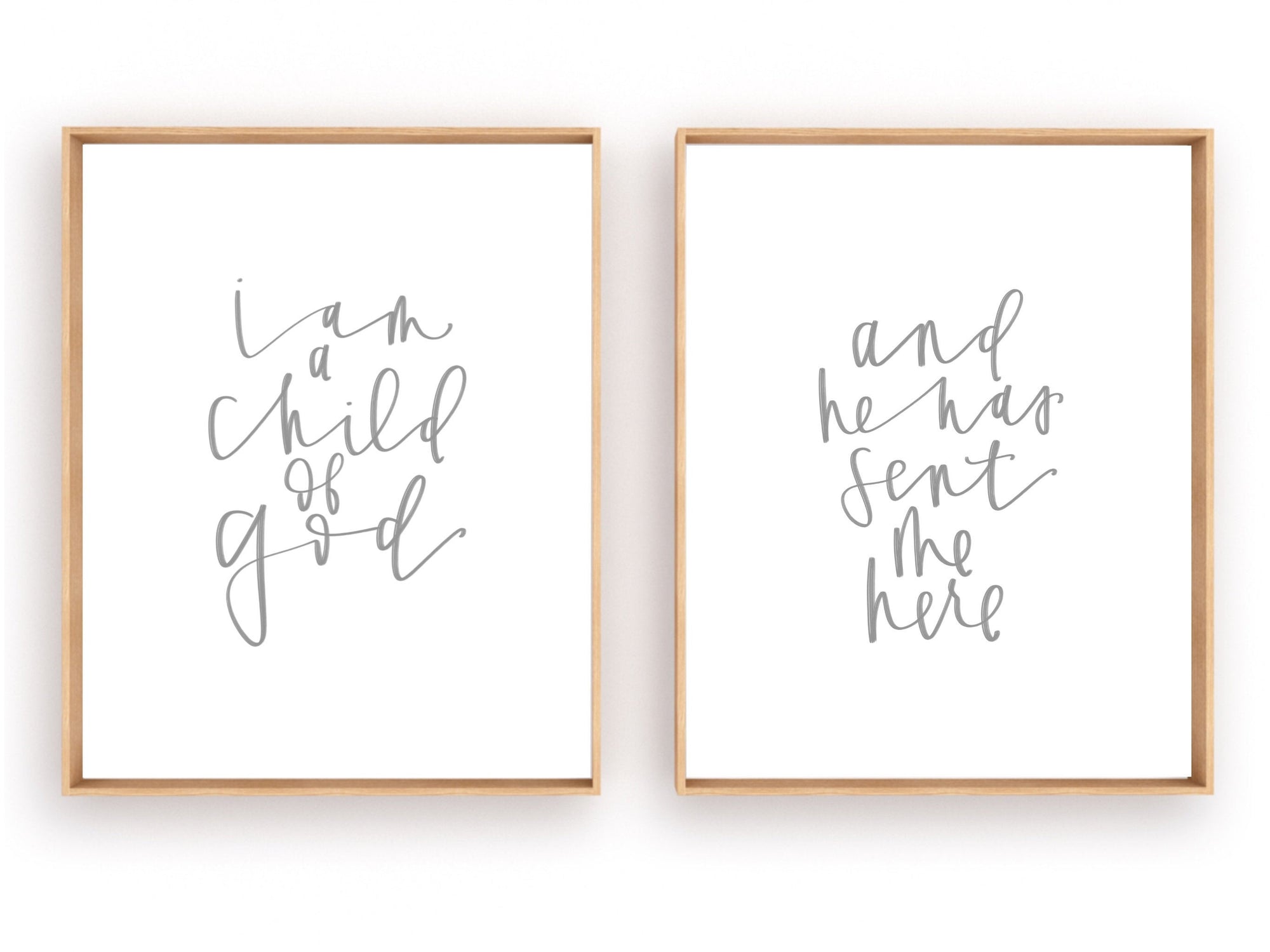 I am a child of God and he has sent me here | Nursery Wall Art | Kids Hymn | Jesus Christ | Christian |Primary |Digital Download | Printable