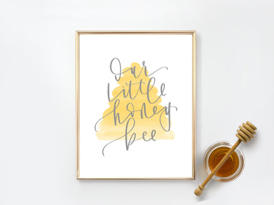 BEE | Our Little Honey Bee | BIRTHDAY party | First birthday | Honey Bee Party | Bee Sign | Instant Download | kids birthday | Digital