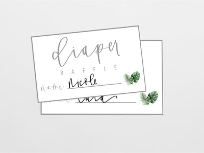 TROPICAL DIAPER RAFFLE | Baby Shower | Diaper Game | Hawaiian | Baby Sprinkle | Printable | Modern Baby shower | Tropical baby shower