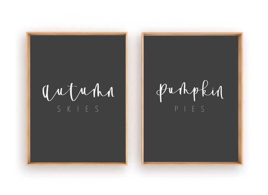 FALL | AUTUMN Skies PUMPKIN Pies | Autumn Decoration | Fall Print | Instant Download | Fall Sign | Fall home Sign | Modern Fall Sign
