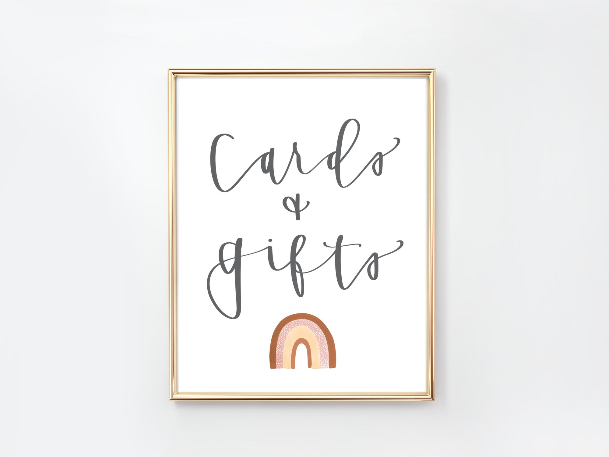 RAINBOW | CARDS & GIFTS Sign | Modern Party Sign | Baby shower | Wedding Sign | Birthday Party | Anniversary Party | Bridal Shower |Sprinkle