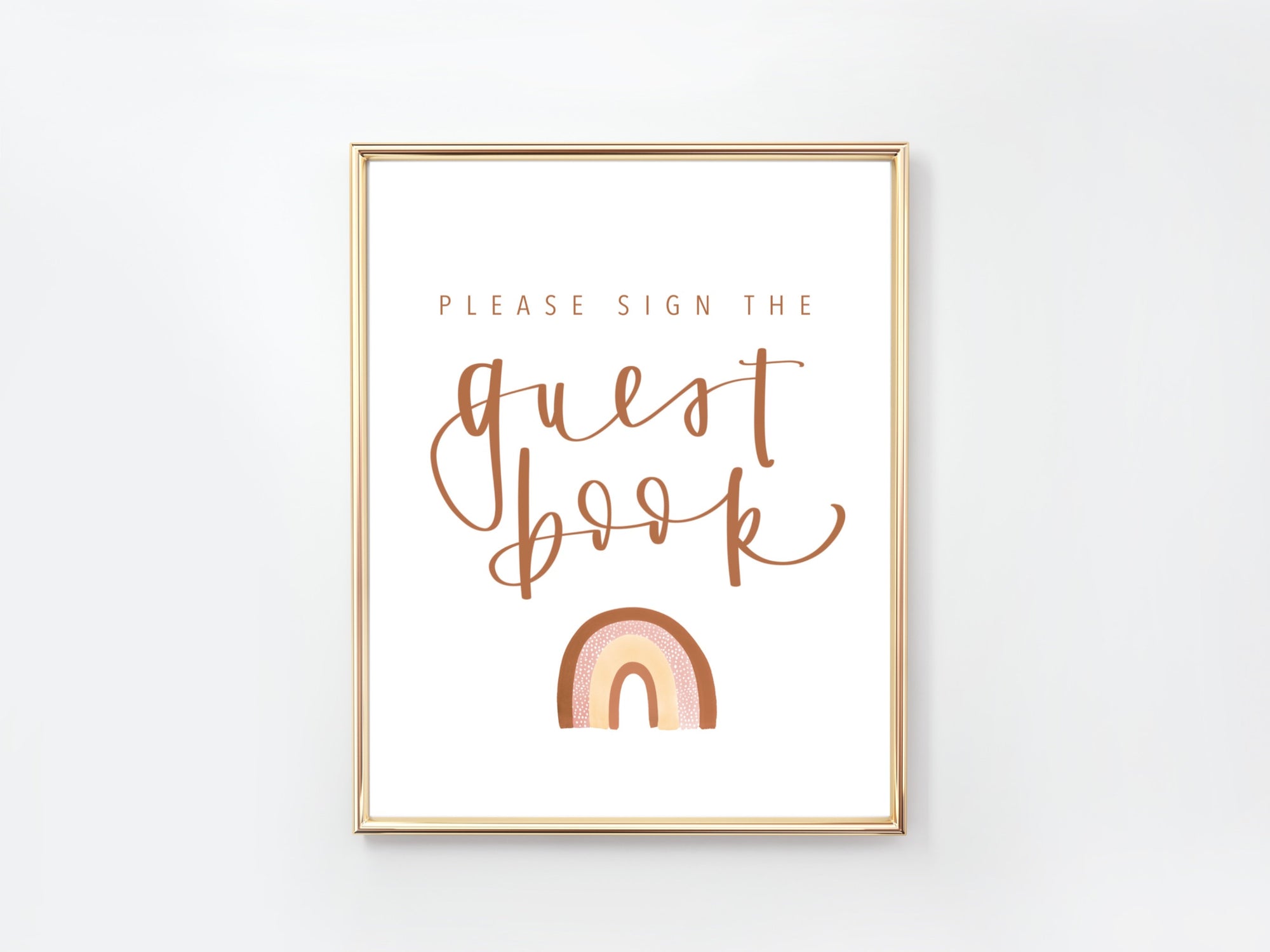 RAINBOW | GUEST BOOK Sign | Modern Party Sign | Baby shower | Wedding Sign | Birthday Party | Anniversary Party | Bridal Shower |Sprinkle