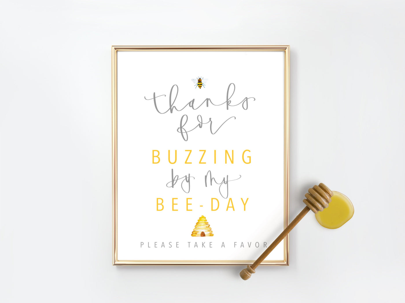 Favor Sign | Birthday | Bee